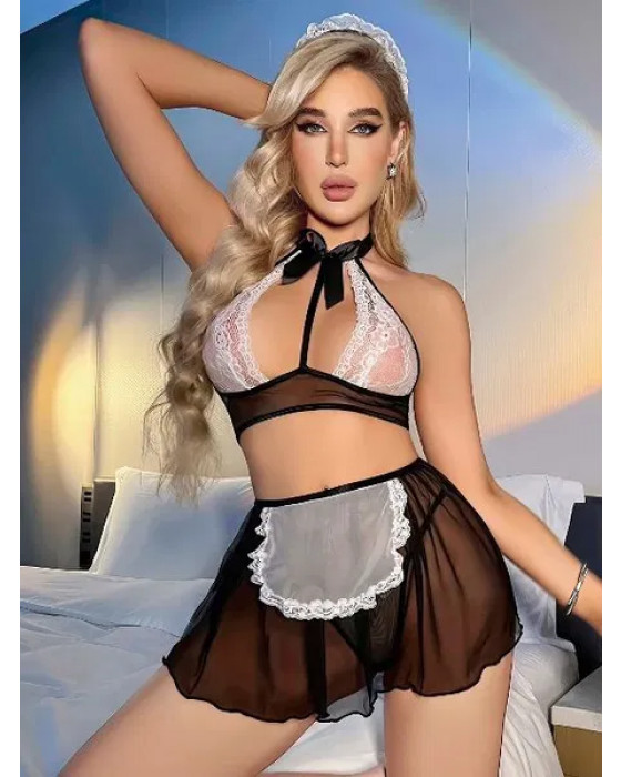 Seksi Hizmetçi Kostüm Jesica Bella E-0015